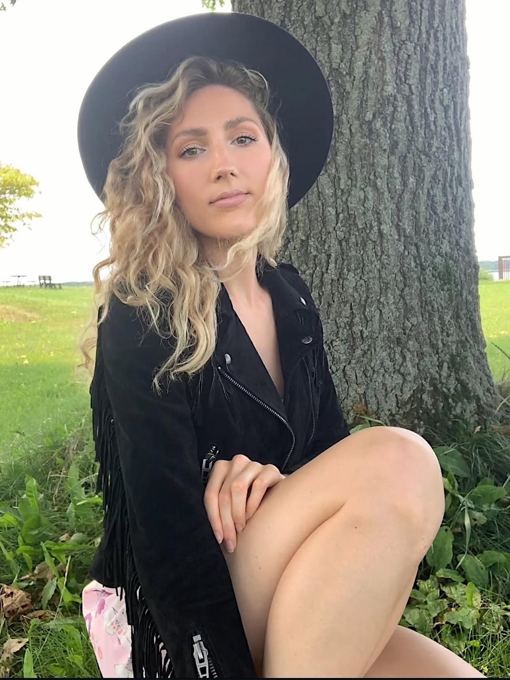 Blank NYC Black Fringe Suede Leather  Jacket